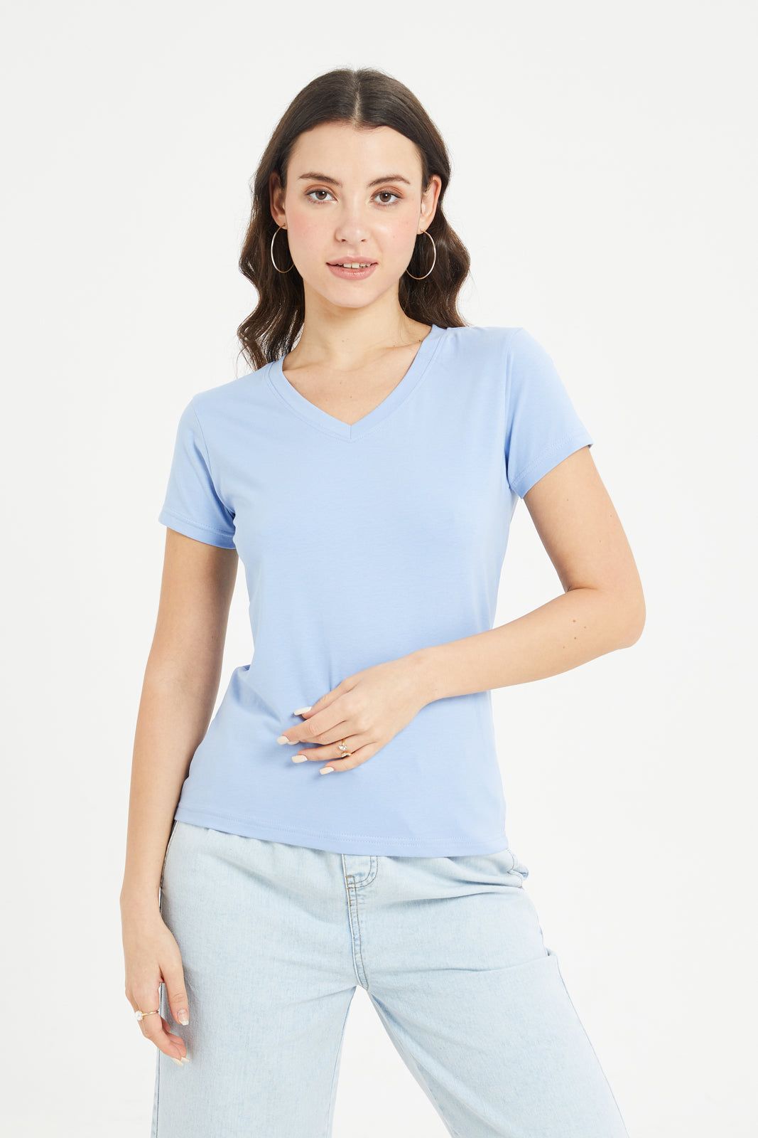 Women Blue Basic T-Shirt sold by Redtag