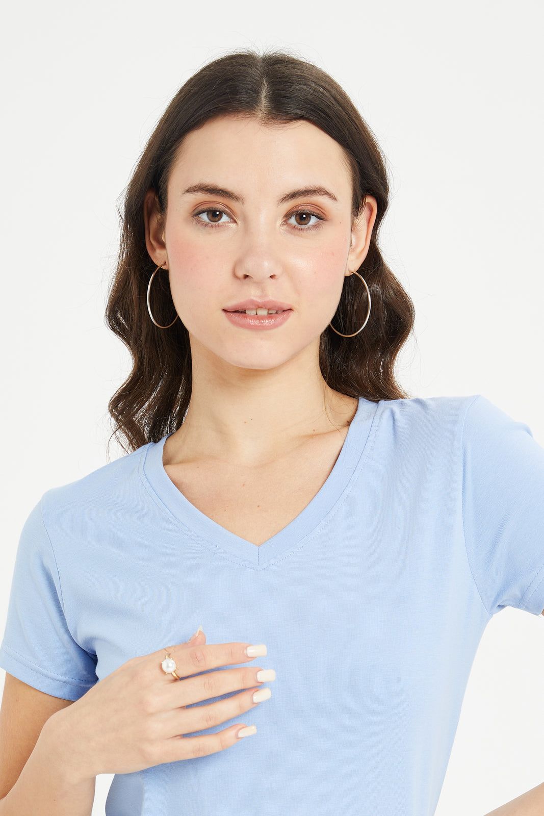Women Blue Basic T-Shirt sold by Redtag product image thumbnail 4