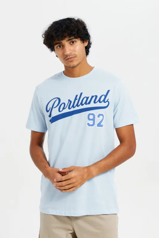 Men Blue Graphic T-Shirt sold by Redtag