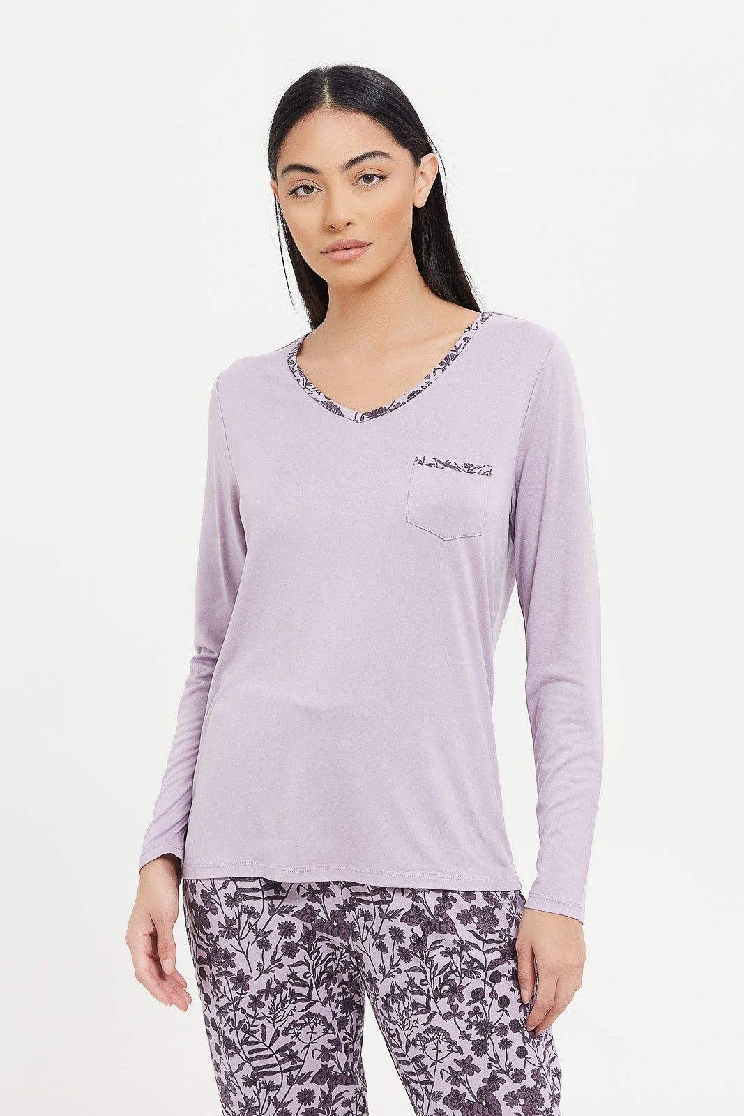 Women Lilac Printed Pyjama Set (2 Piece) sold by Redtag product image thumbnail 2