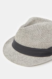 Men Charcoal Fedora Hats With Band sold by Redtag