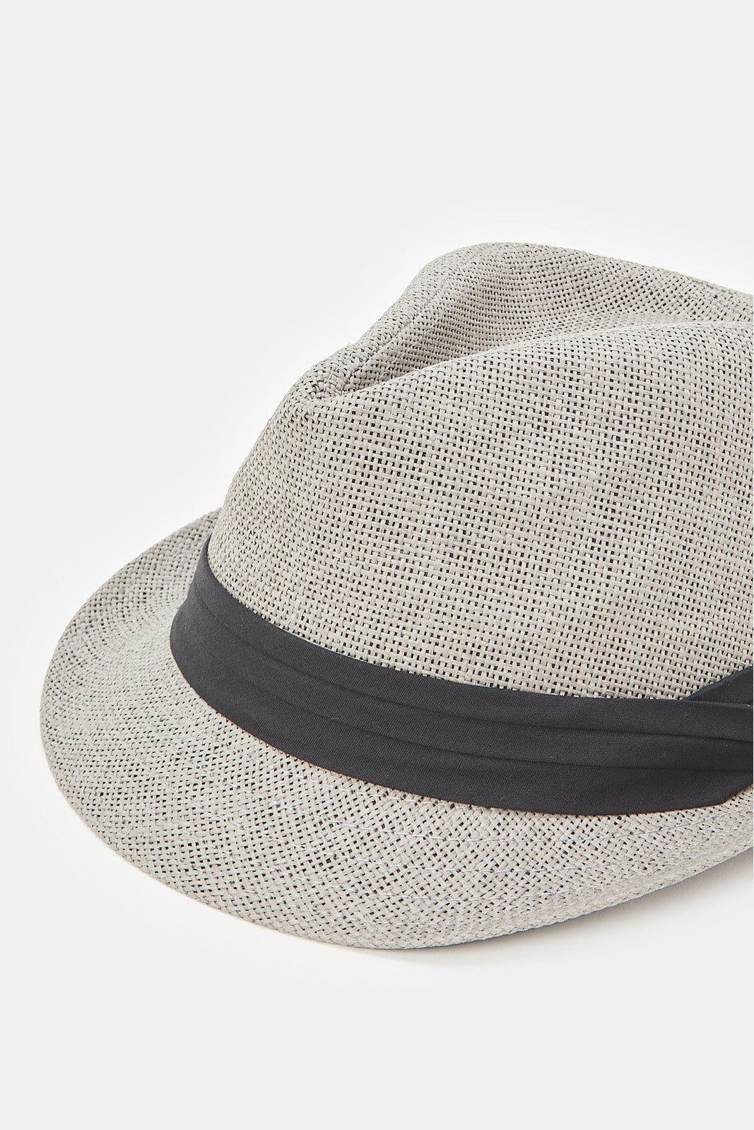 Men Charcoal Fedora Hats With Band sold by Redtag product image thumbnail 2