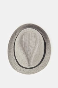 Men Charcoal Fedora Hats With Band sold by Redtag