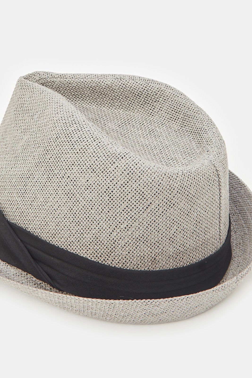 Men Charcoal Fedora Hats With Band sold by Redtag product image thumbnail 4