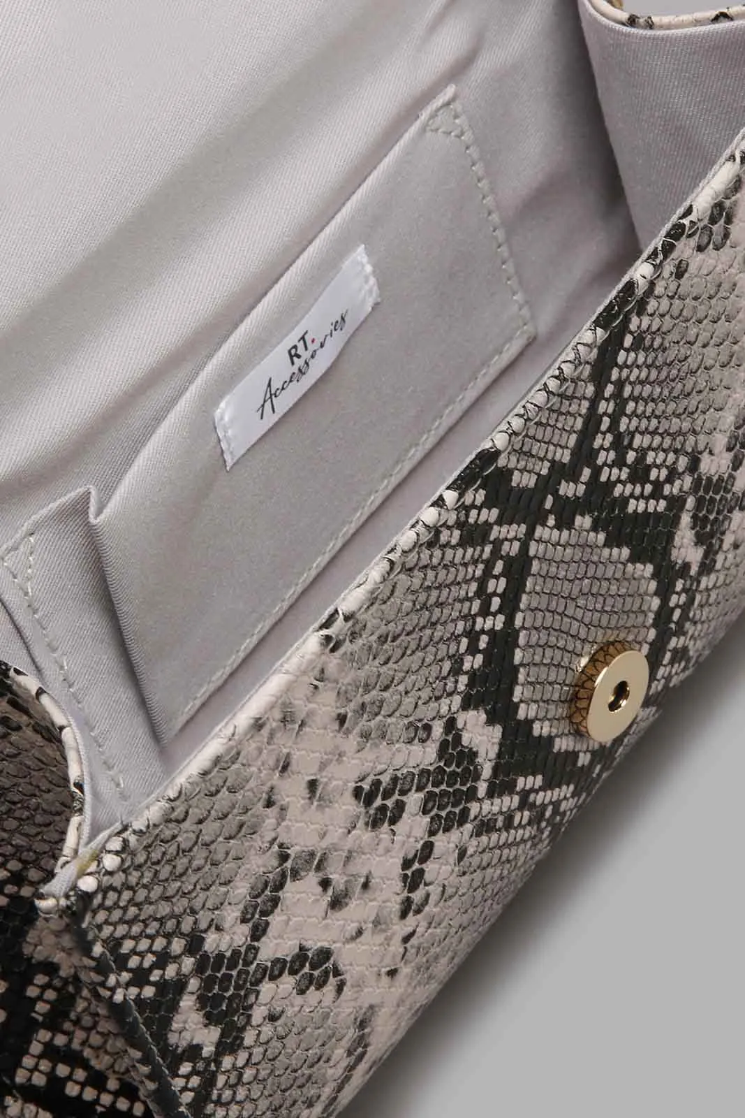 Beige And Black Croc Texture Clutch Bag sold by Redtag product image thumbnail 2