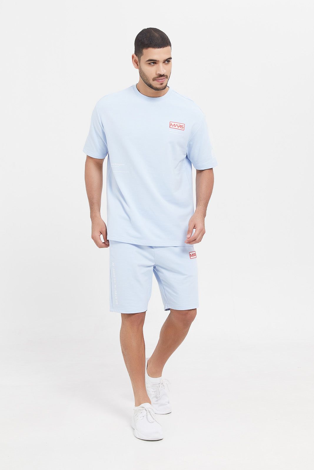 Men Blue Embroidered Lounge Short sold by Redtag product image thumbnail 2