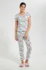 White All-Over Print Pyjama Set (2 Piece) sold by Redtag