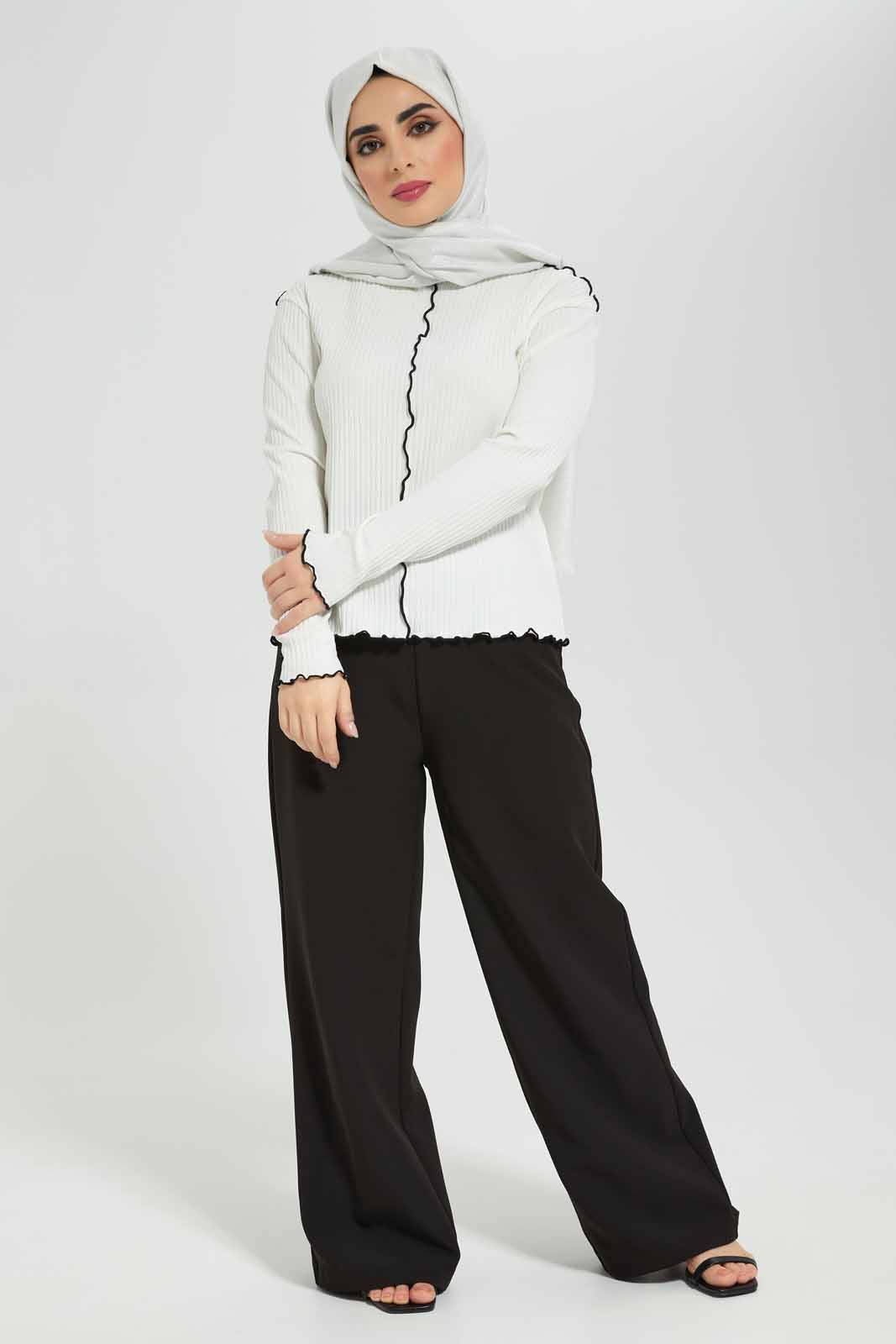 Women Ivory Ribbed Top sold by Redtag product image thumbnail 5