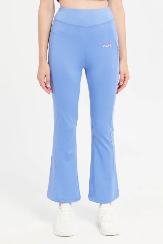 Women Blue Straight Leg Performance Pants sold by Redtag