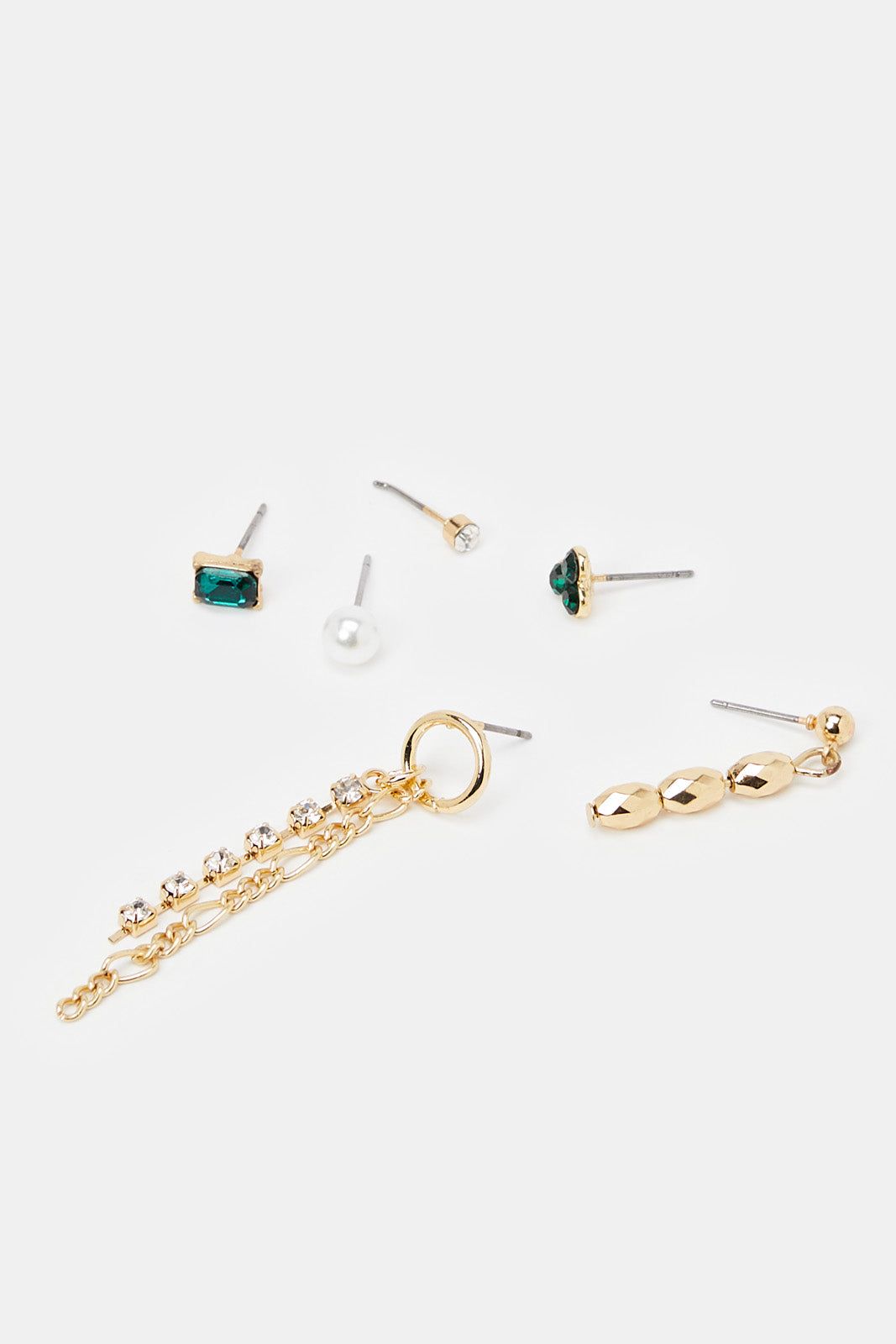 Women Gold Studs Set (6 Pairs) sold by Redtag product image thumbnail 2