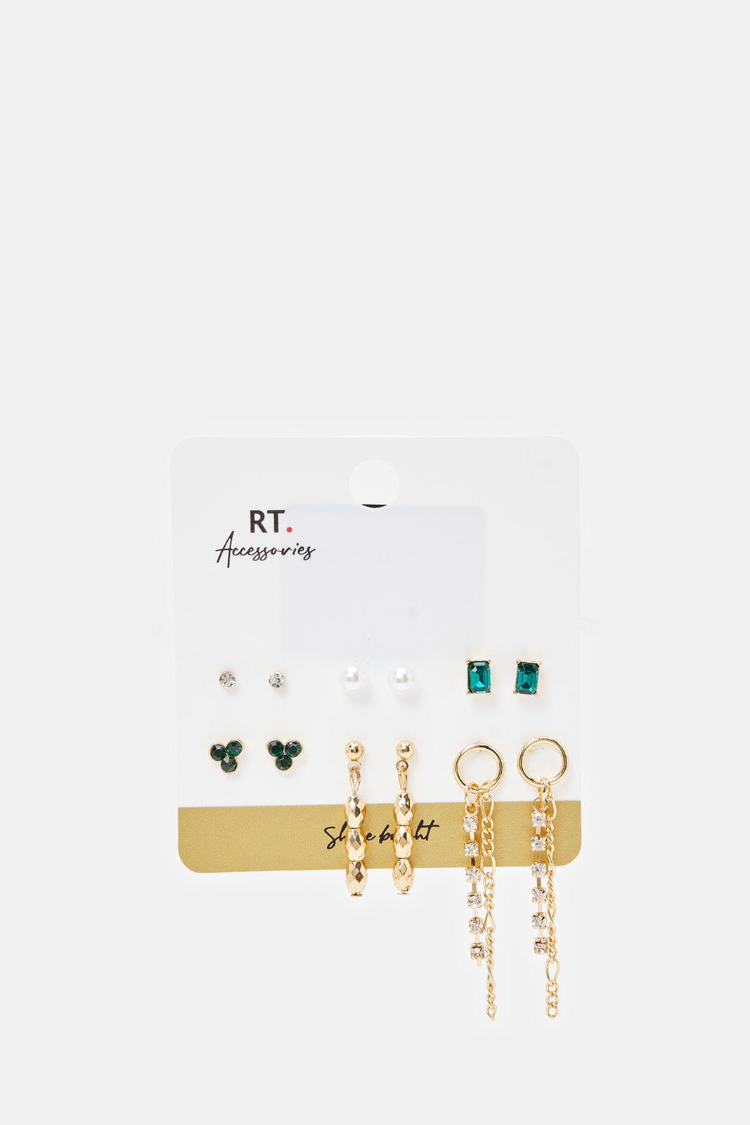 Women Gold Studs Set (6 Pairs) sold by Redtag