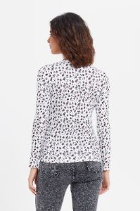 Women White Floral Print Crew Neck T-Shirt sold by Redtag