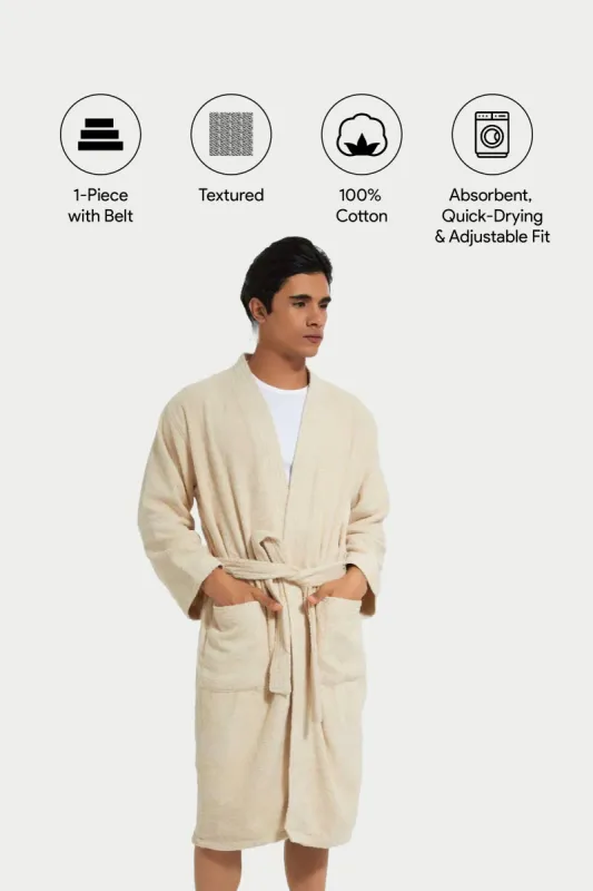 Beige Kimono Bathrobe sold by Redtag