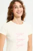 Women Cream Graphic T-Shirt sold by Redtag