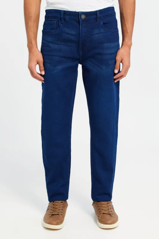 Men Navy 5-Pocket Denim Jeans sold by Redtag