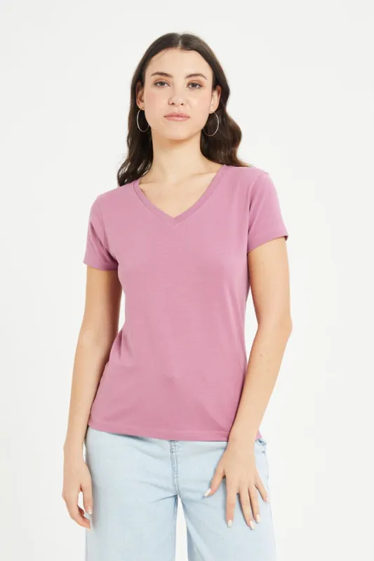 Women Pink Basic T-Shirt sold by Redtag
