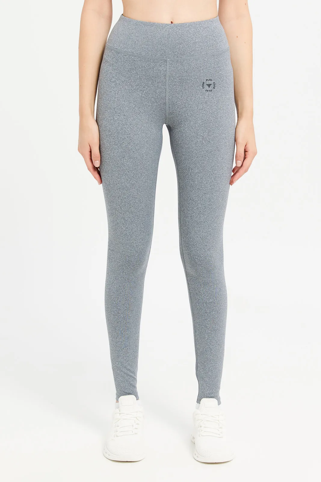 Women Grey Solid Performance Active Pants sold by Redtag