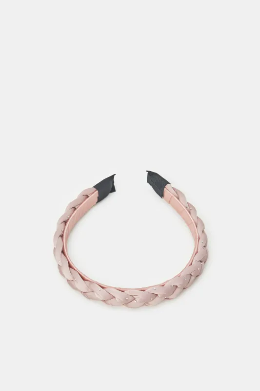 Women Pink Braided Headband sold by Redtag