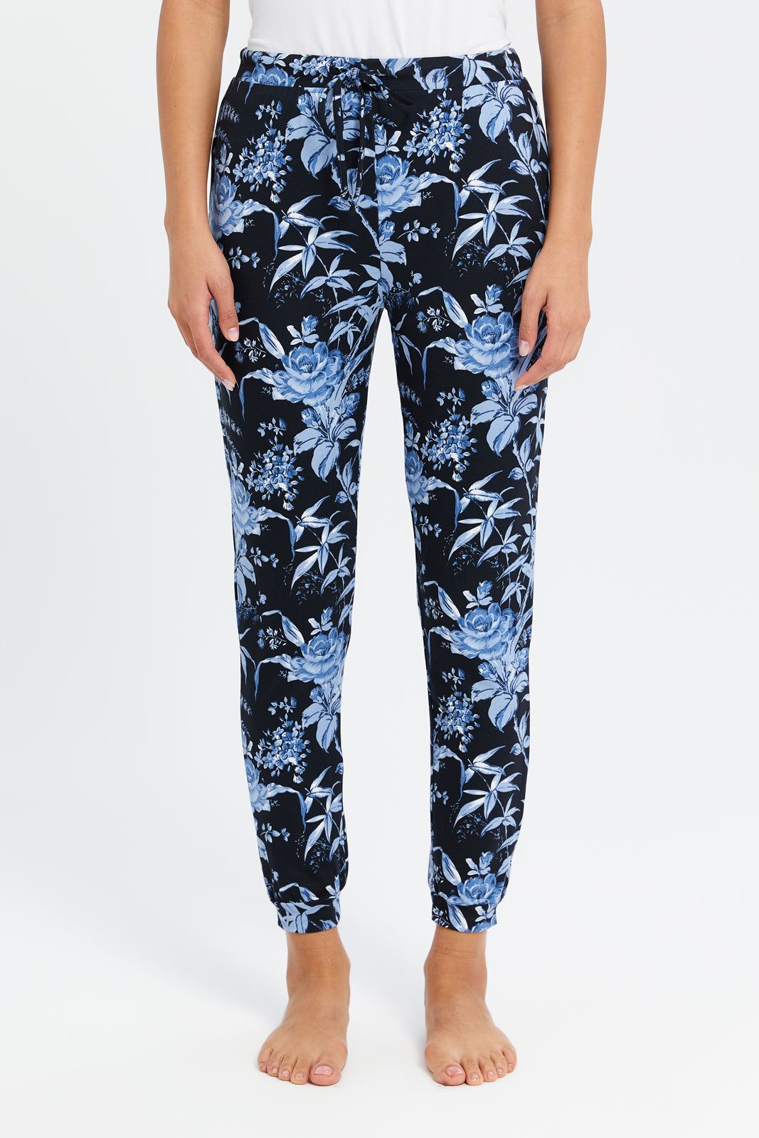 Women Black Printed Pajama Bottom sold by Redtag