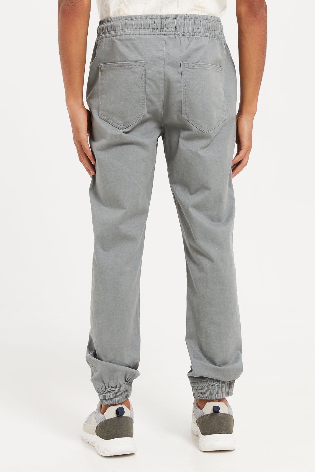 Men Grey Plain Pull On Joggers sold by Redtag product image thumbnail 3