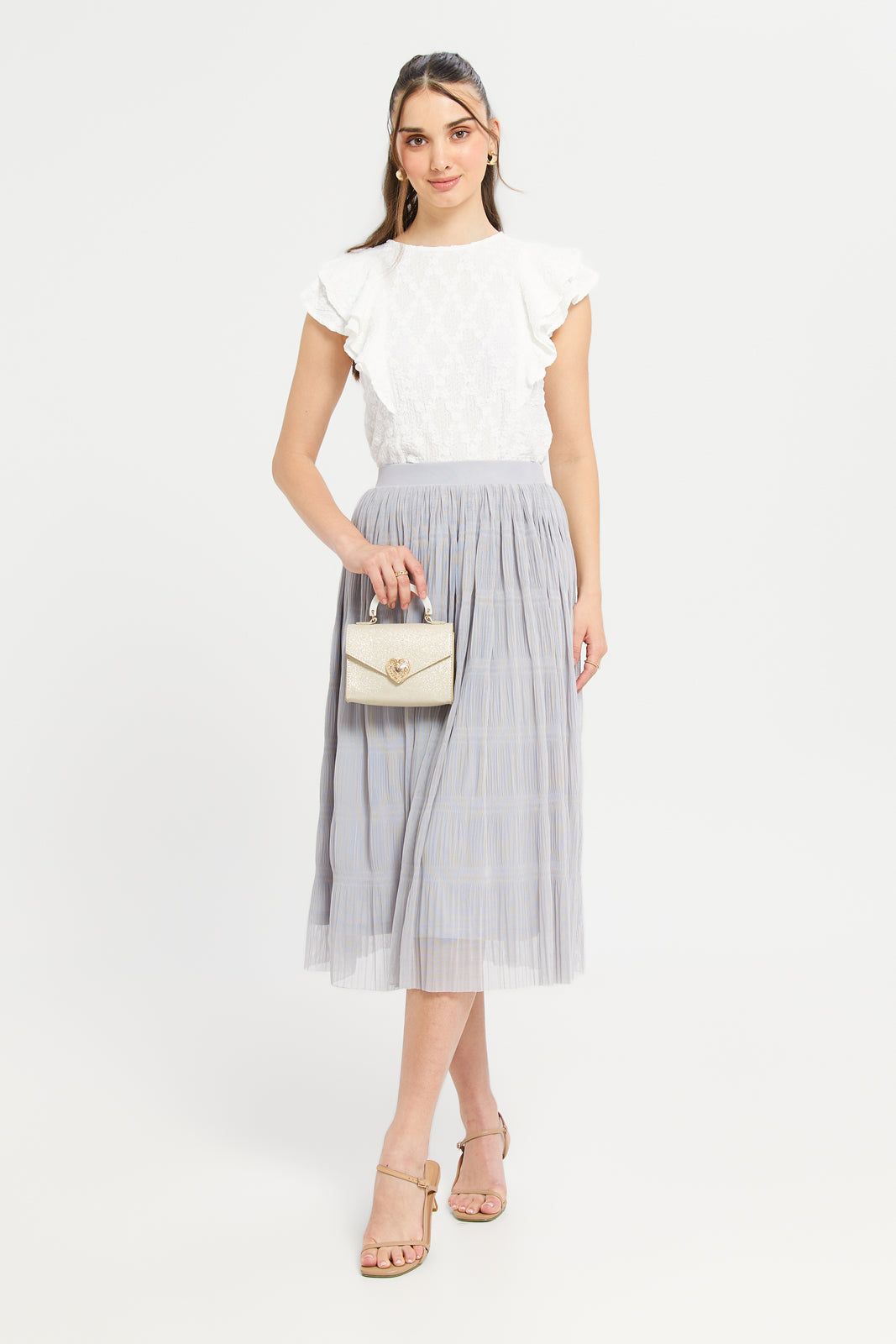 Women Cream Jacquard Top sold by Redtag product image thumbnail 2