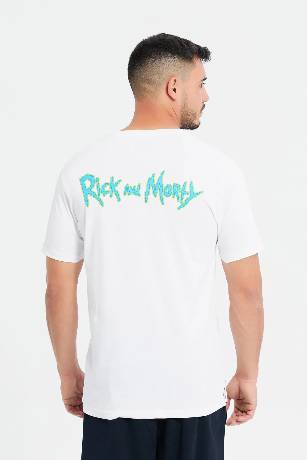 Men White Rick & Morty T-Shirt sold by Redtag product image thumbnail 4