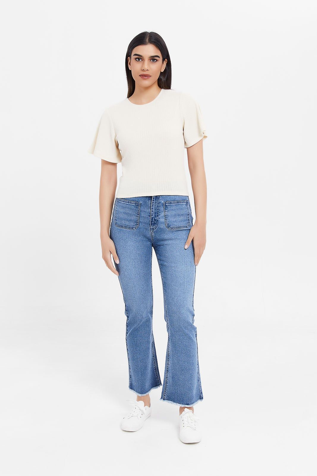 Women Ecru Ribbed Top sold by Redtag product image thumbnail 2