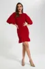 Red Textured Dress sold by Redtag