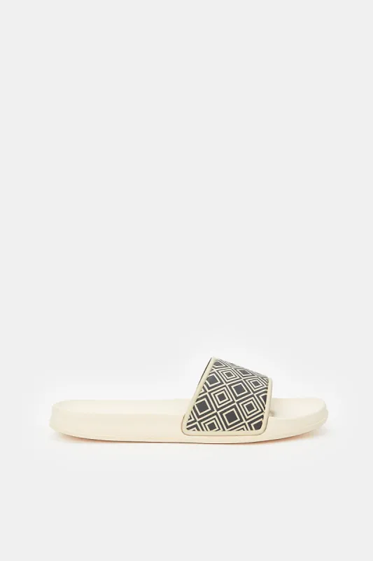 Women Beige Monochrome Slide sold by Redtag