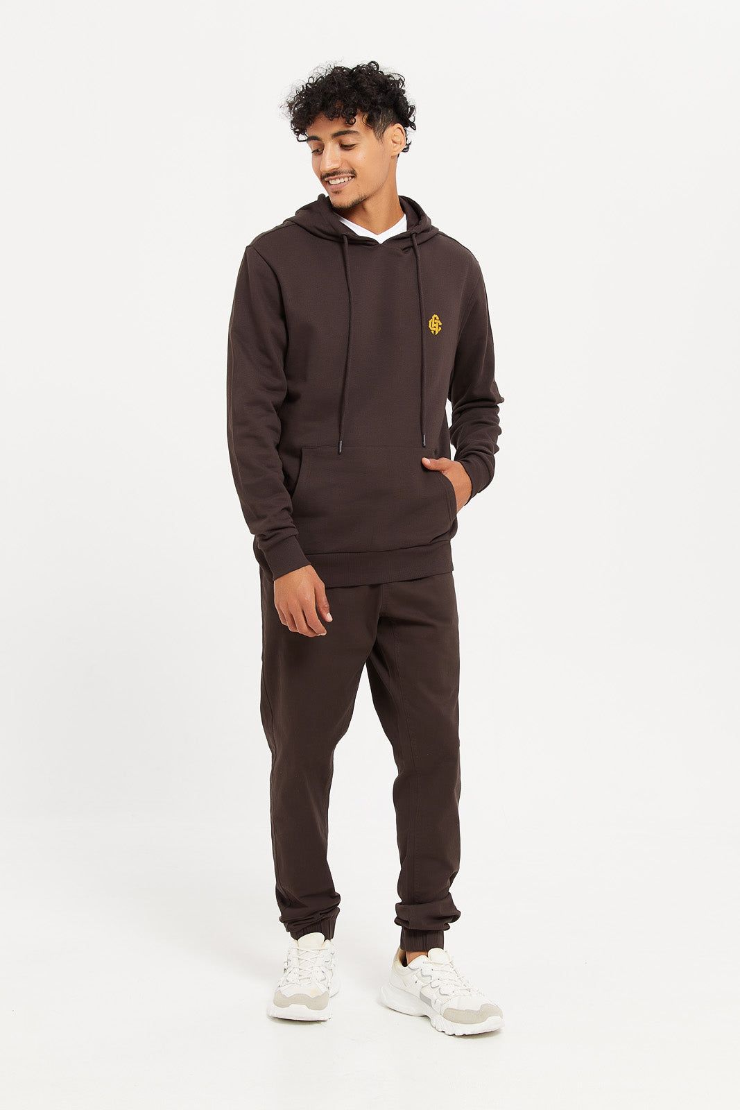 Men Brown Basic Hoodie sold by Redtag product image thumbnail 2