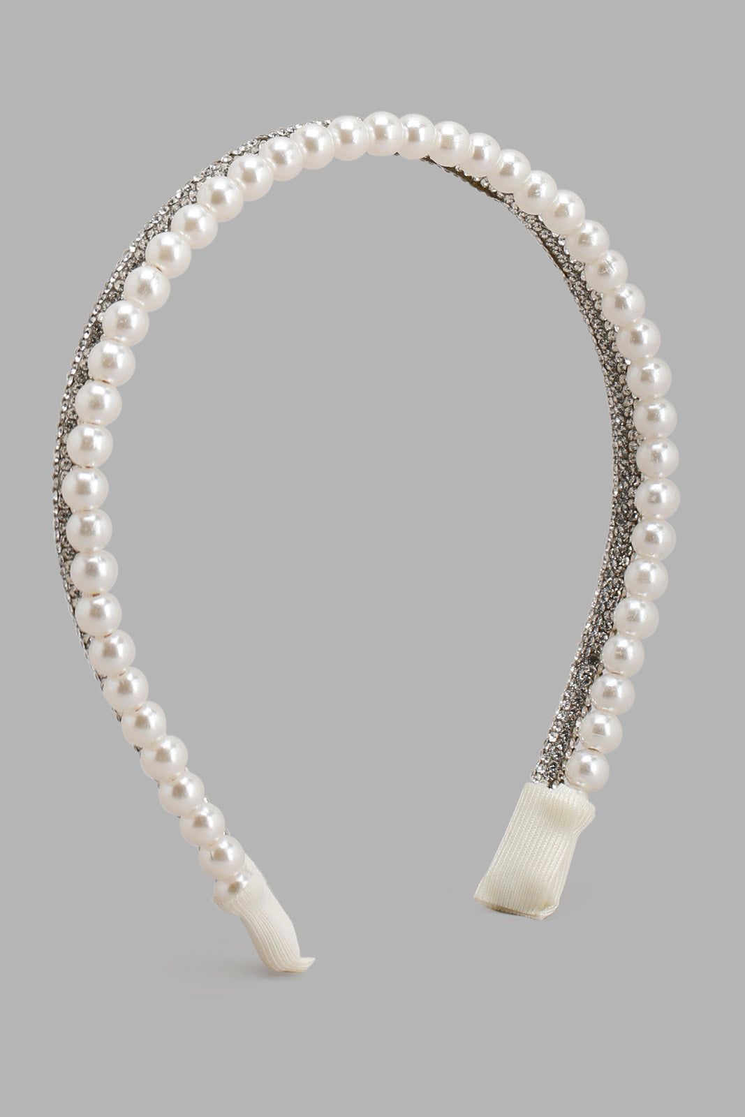 Cream Pearl Headband For Women sold by Redtag