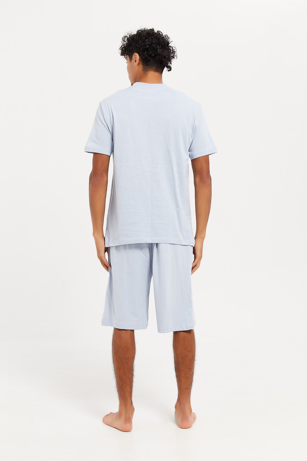 Men Blue Plain Pyjama Set (2 Piece) sold by Redtag product image thumbnail 4