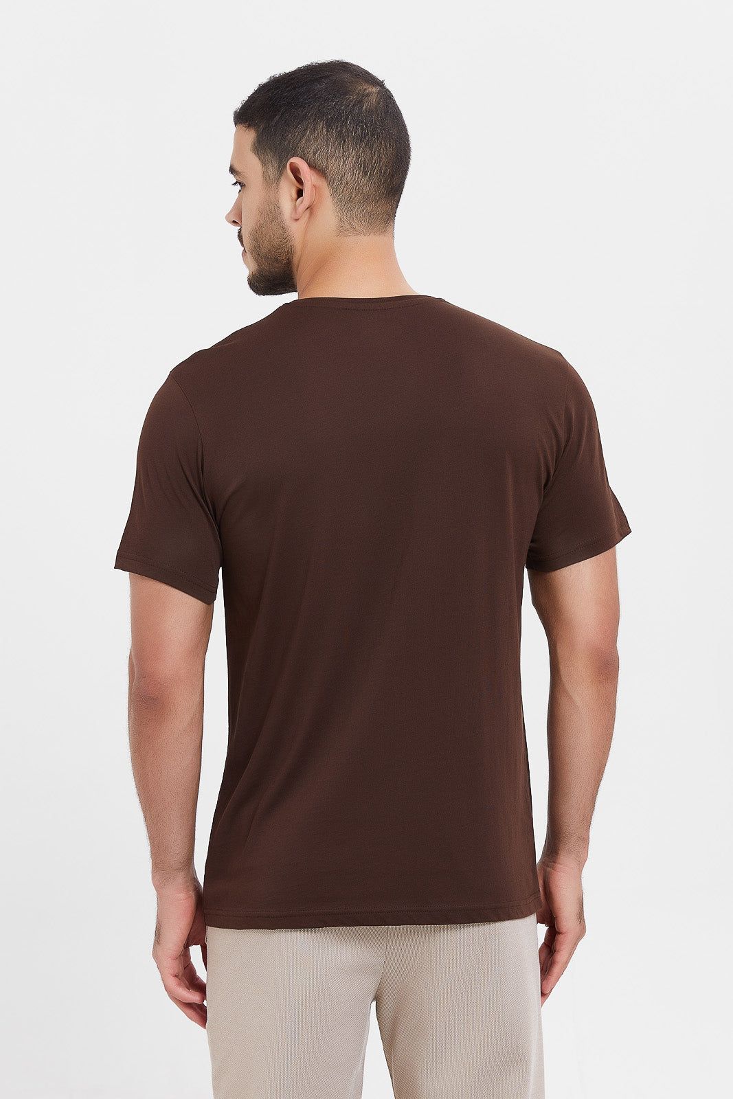 Men Brown Graphic T-Shirt sold by Redtag product image thumbnail 3