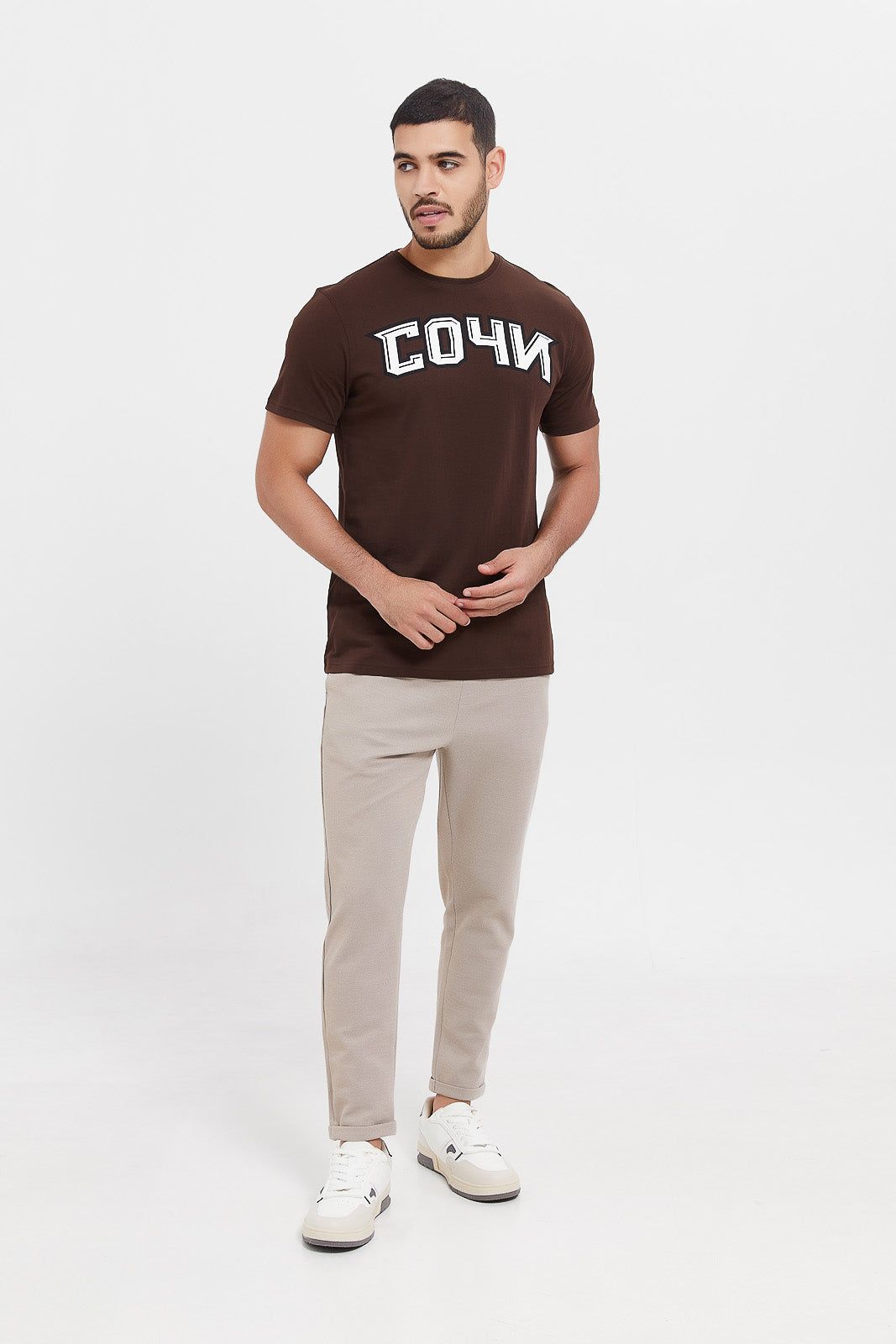 Men Brown Graphic T-Shirt sold by Redtag product image thumbnail 2