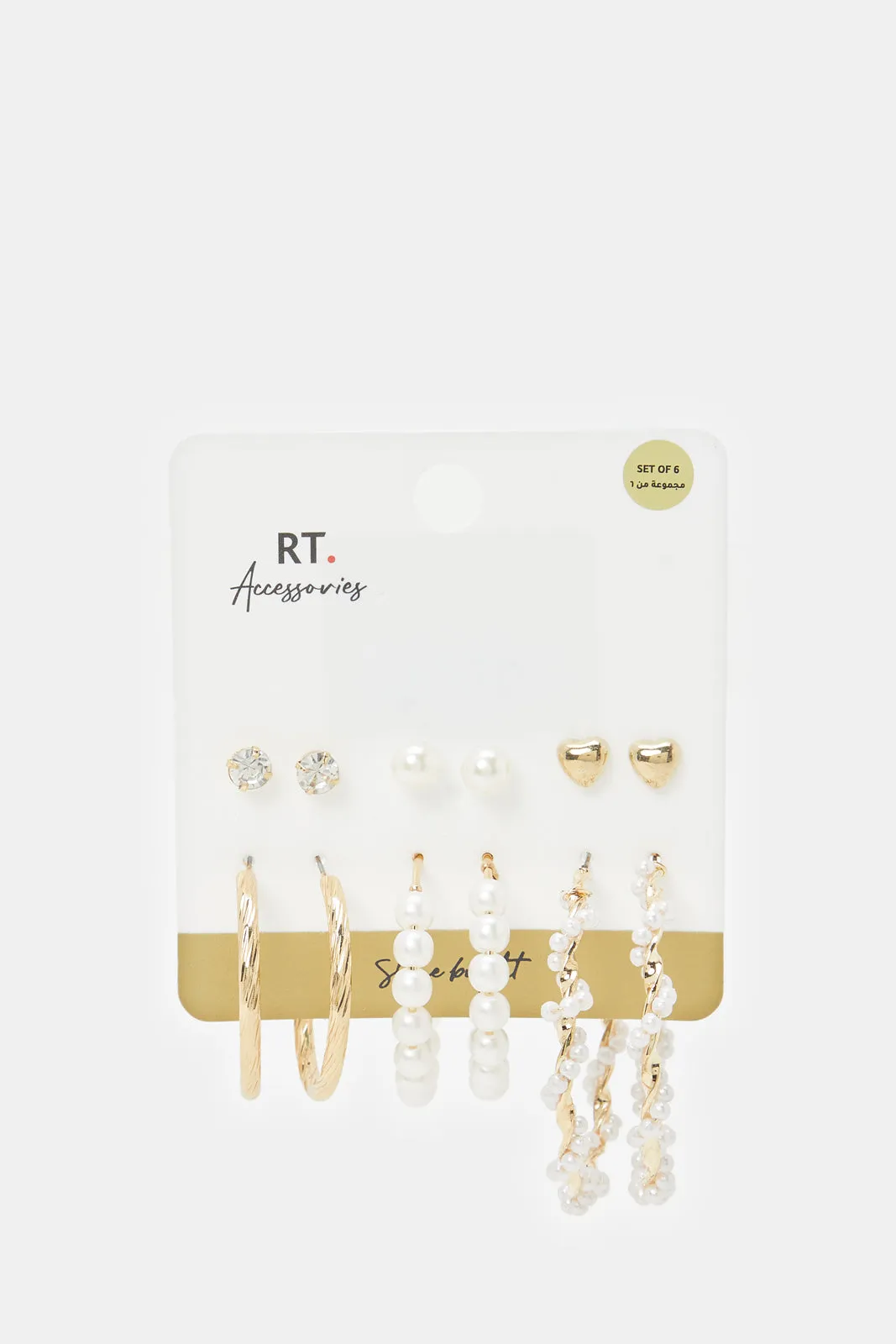 Women Assorted Embellished Earrings Set (6 Pairs) sold by Redtag