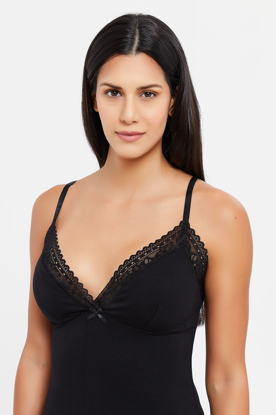 Women Black Lace Chemise sold by Redtag product image thumbnail 4