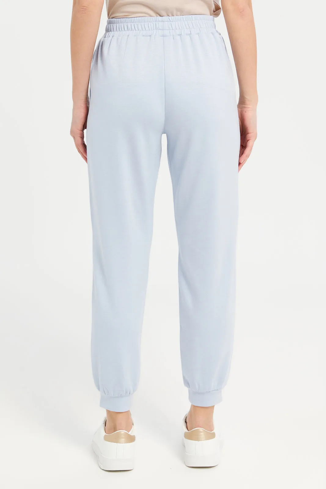 Women Blue Active Joggers With Placement Print sold by Redtag product image thumbnail 3