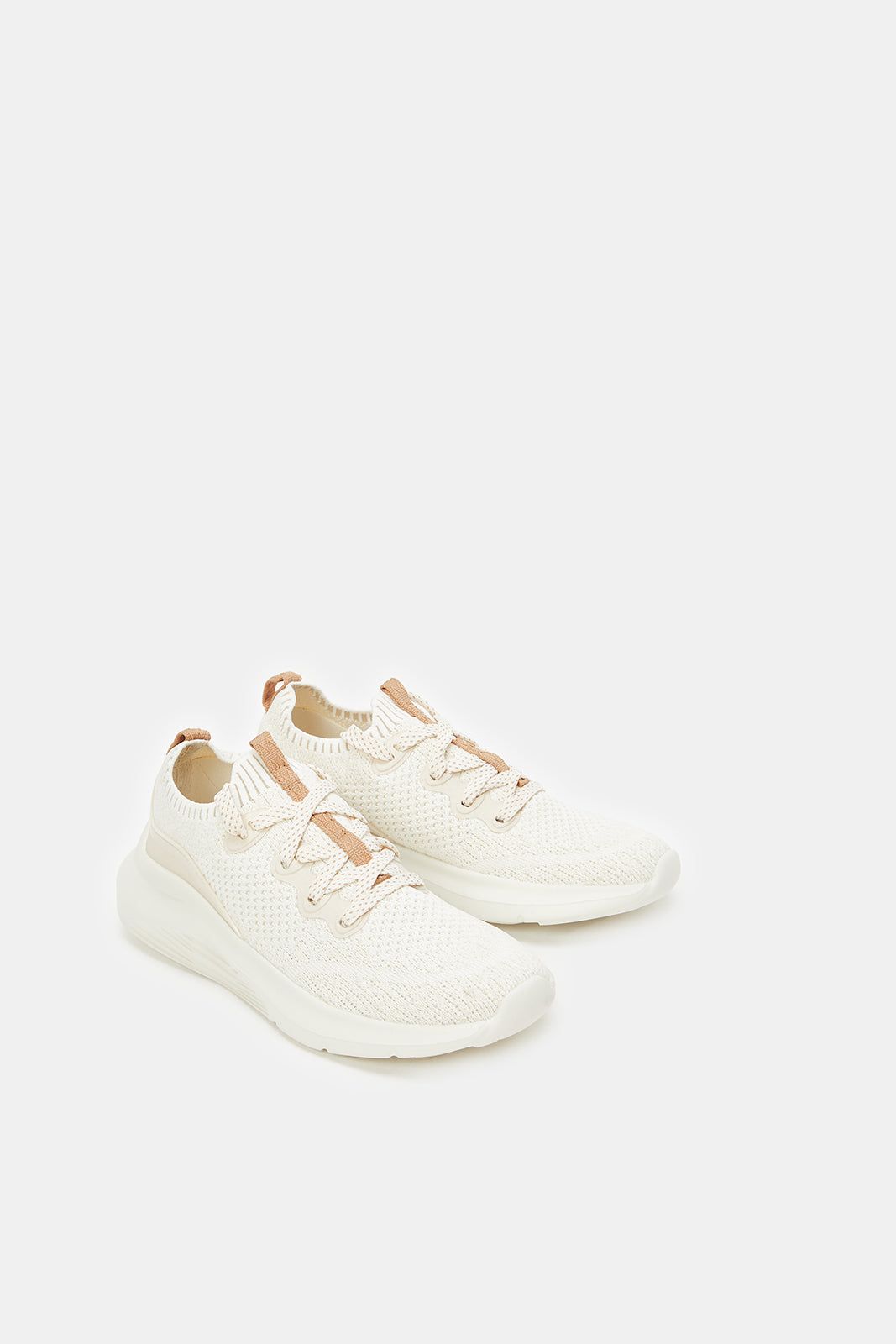 Women Beige Lace Up Sneakers sold by Redtag product image thumbnail 2