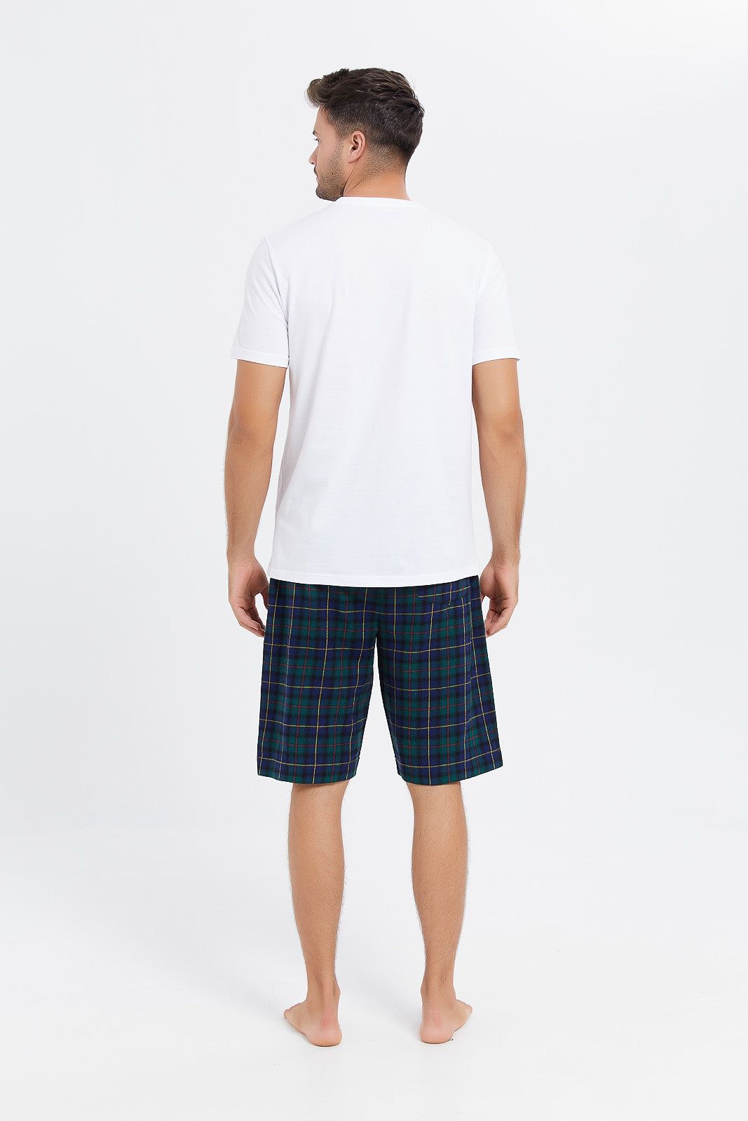 Men White And Green Pyjama Set (2 Piece) sold by Redtag product image thumbnail 4