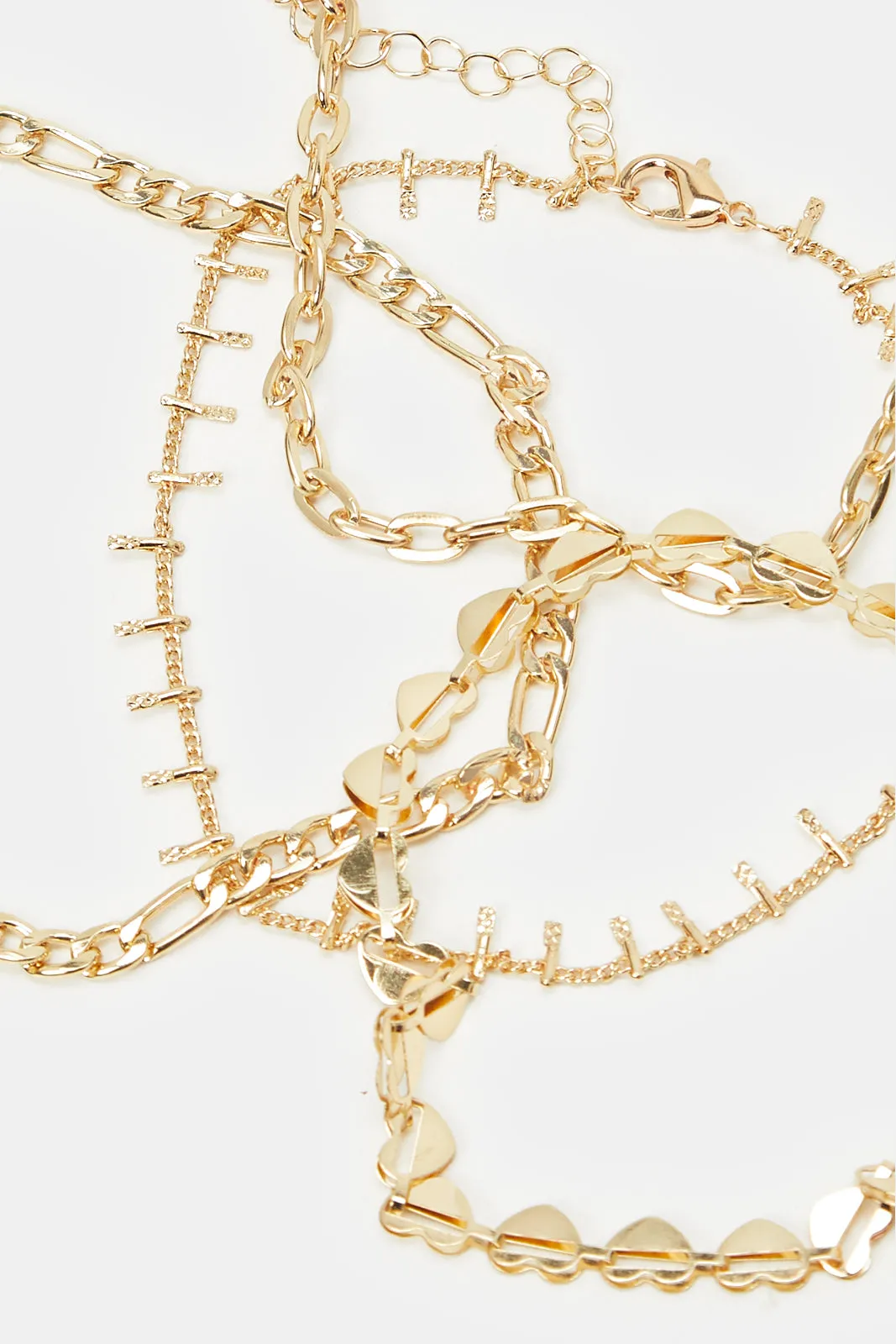 Women Gold Embellished Anklets Set (4 Piece) sold by Redtag product image thumbnail 3
