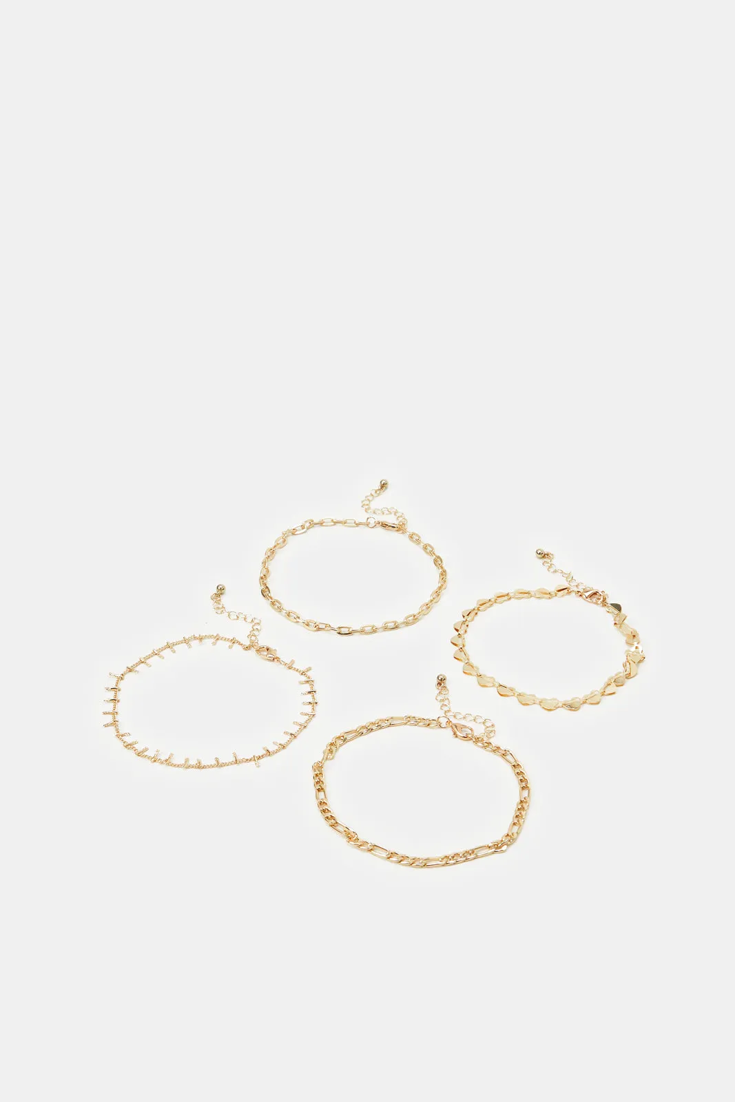 Women Gold Embellished Anklets Set (4 Piece) sold by Redtag product image thumbnail 2
