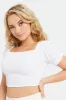 Woman White Crop Top sold by Redtag