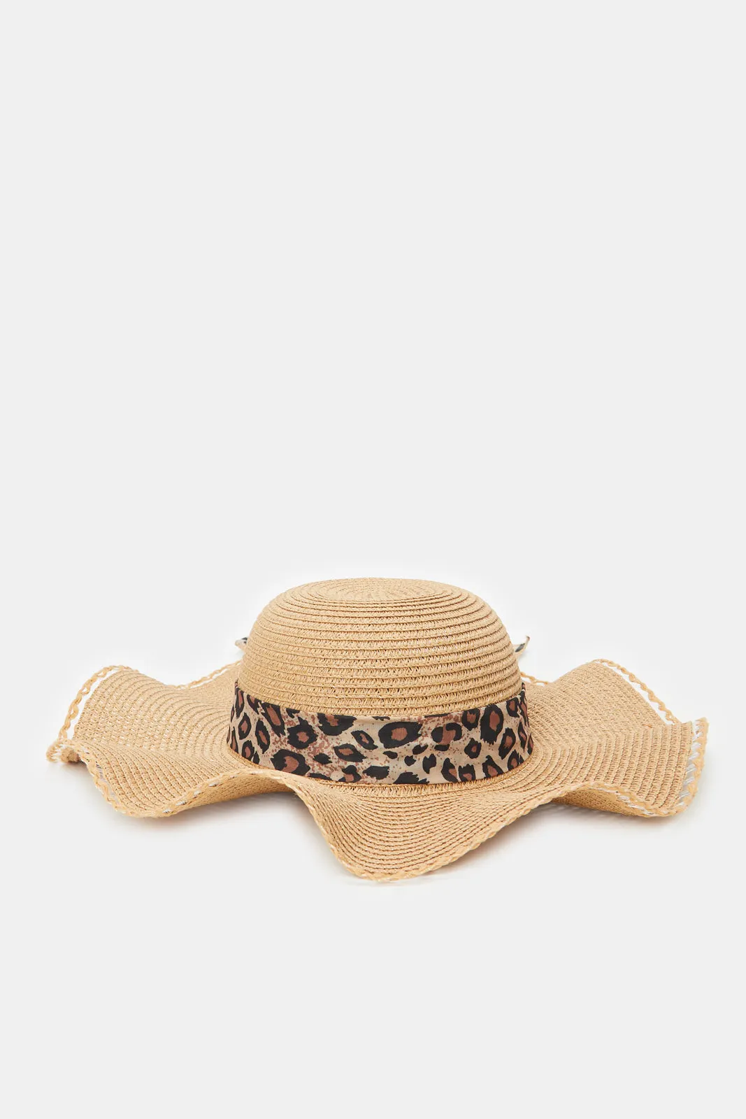 Women Beige Scarf Embellished Hat sold by Redtag