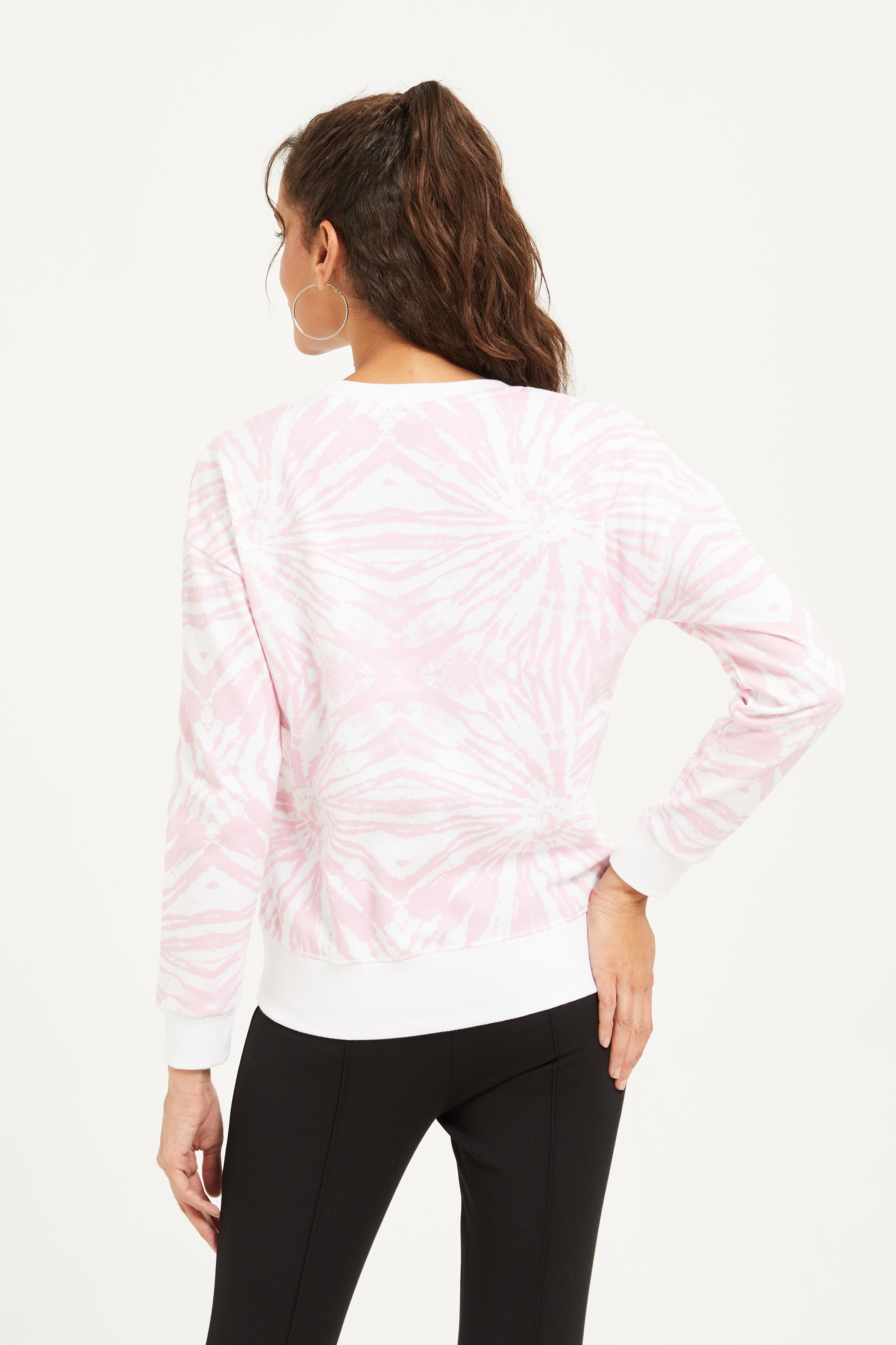 Women Pink Tie-Dye Printed Sweatshirt sold by Redtag product image thumbnail 3