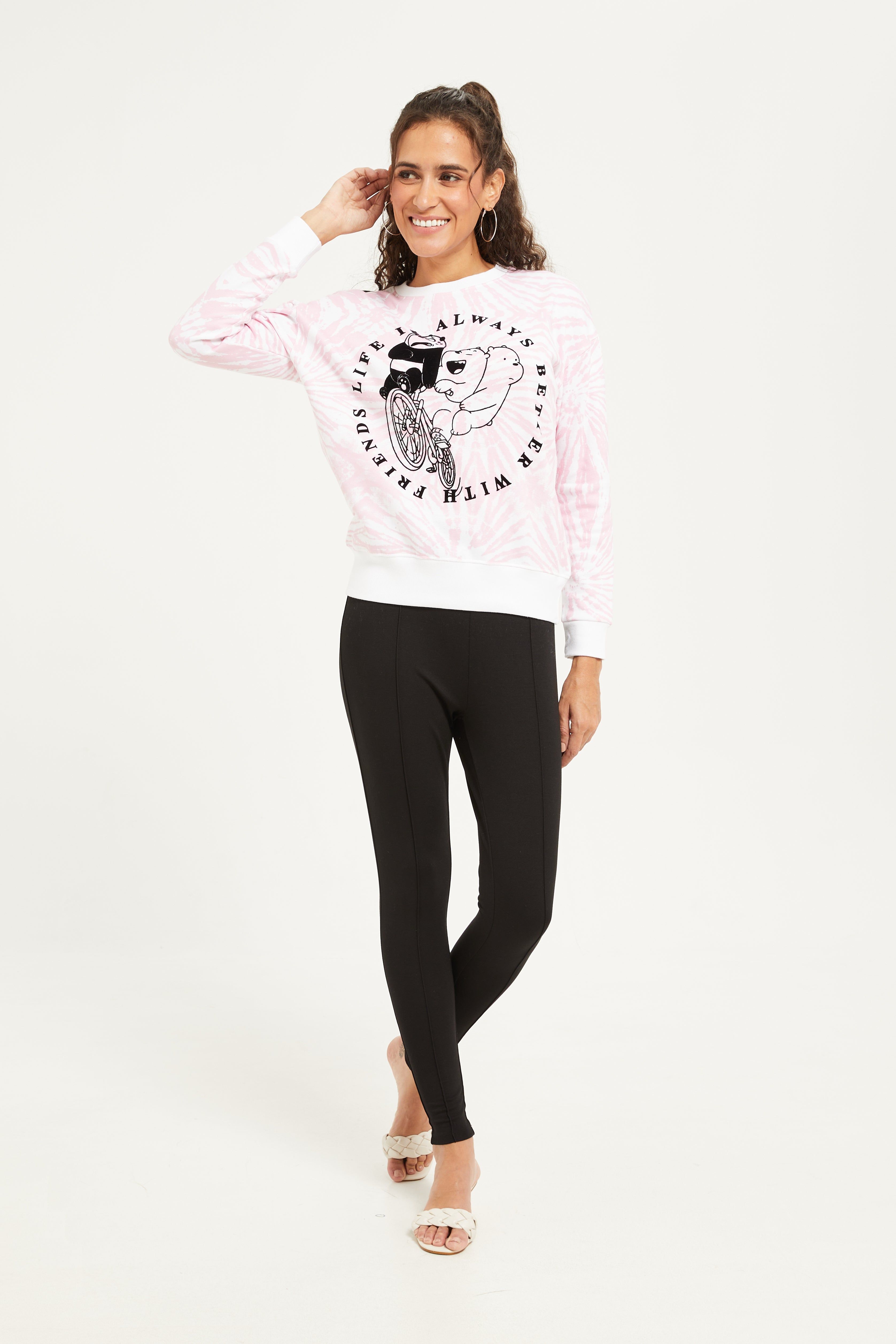Women Pink Tie-Dye Printed Sweatshirt sold by Redtag product image thumbnail 2