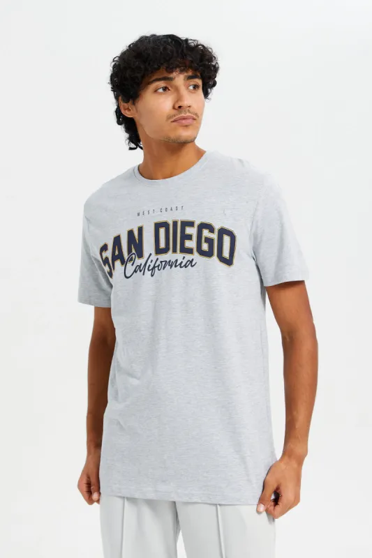 Men Grey Graphic T-Shirt sold by Redtag