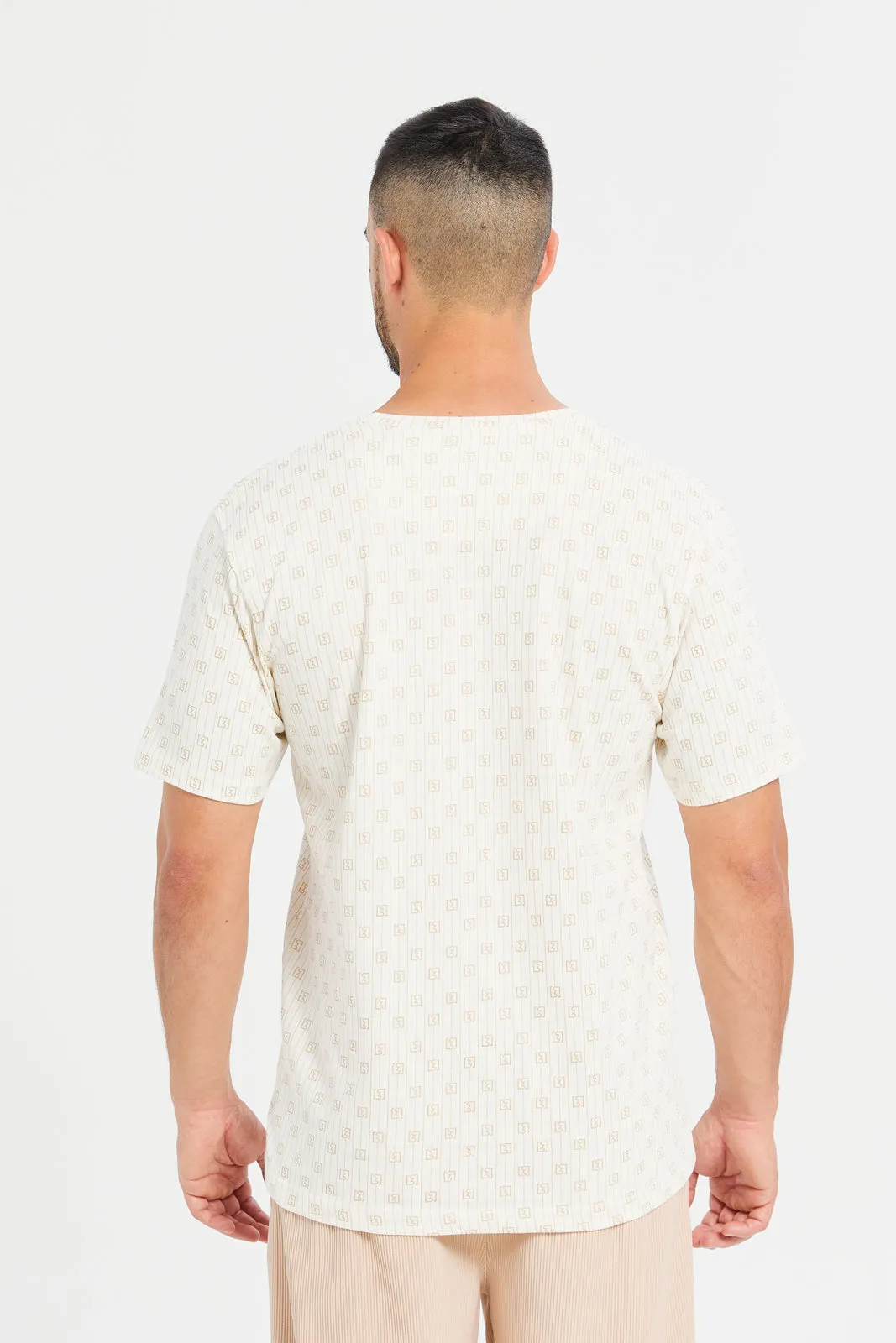 Men Beige Yalla Shabaab Casual T-Shirt sold by Redtag product image thumbnail 3