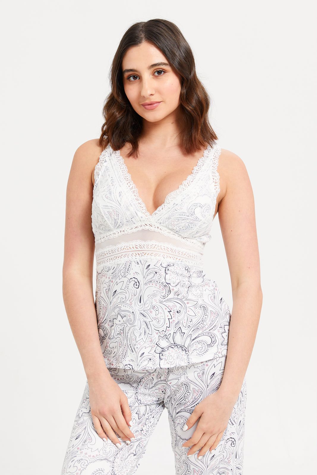 Women White Printed Cami Set sold by Redtag product image thumbnail 2