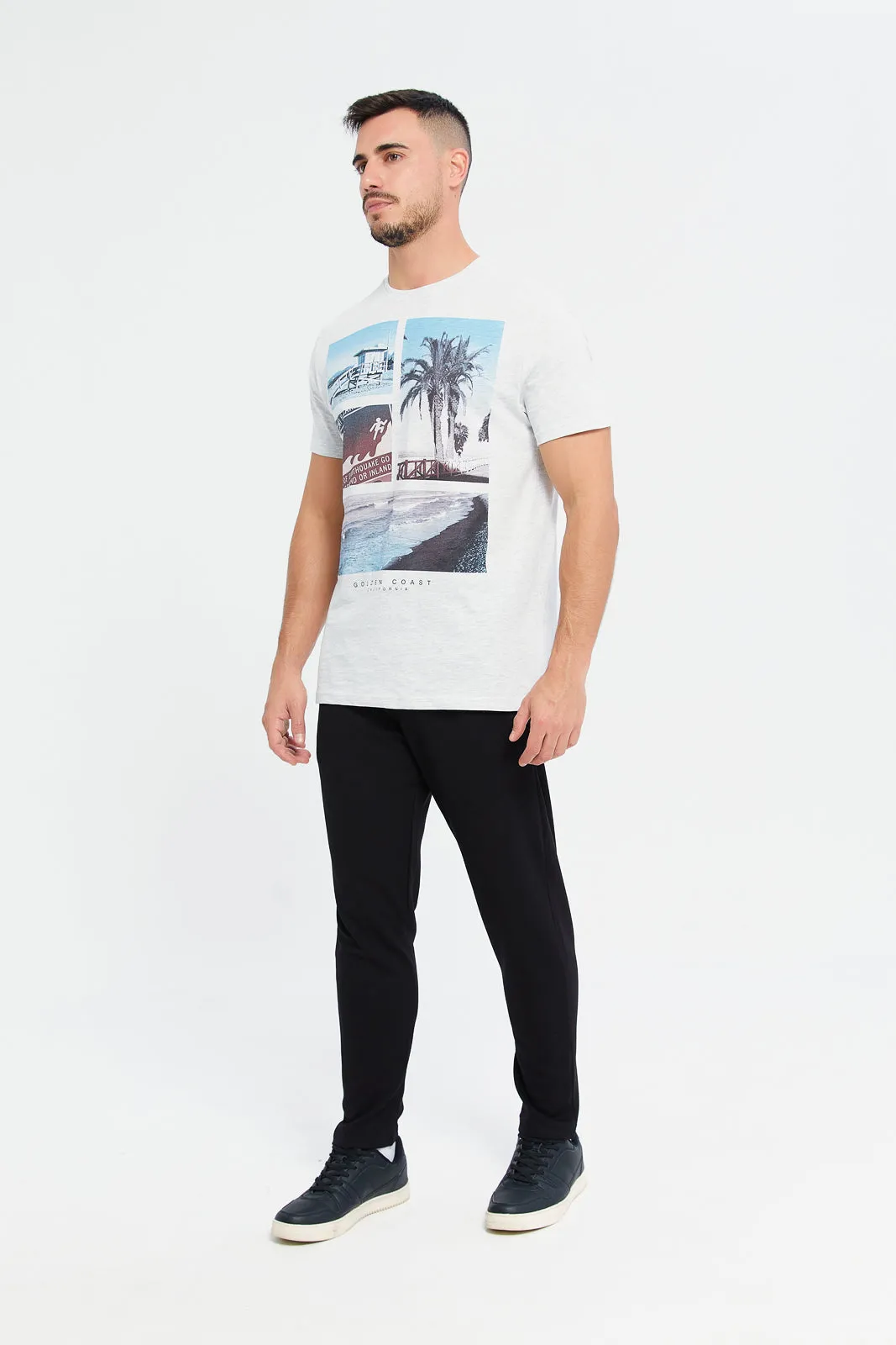 Men Black Pull-On Trousers sold by Redtag product image thumbnail 2