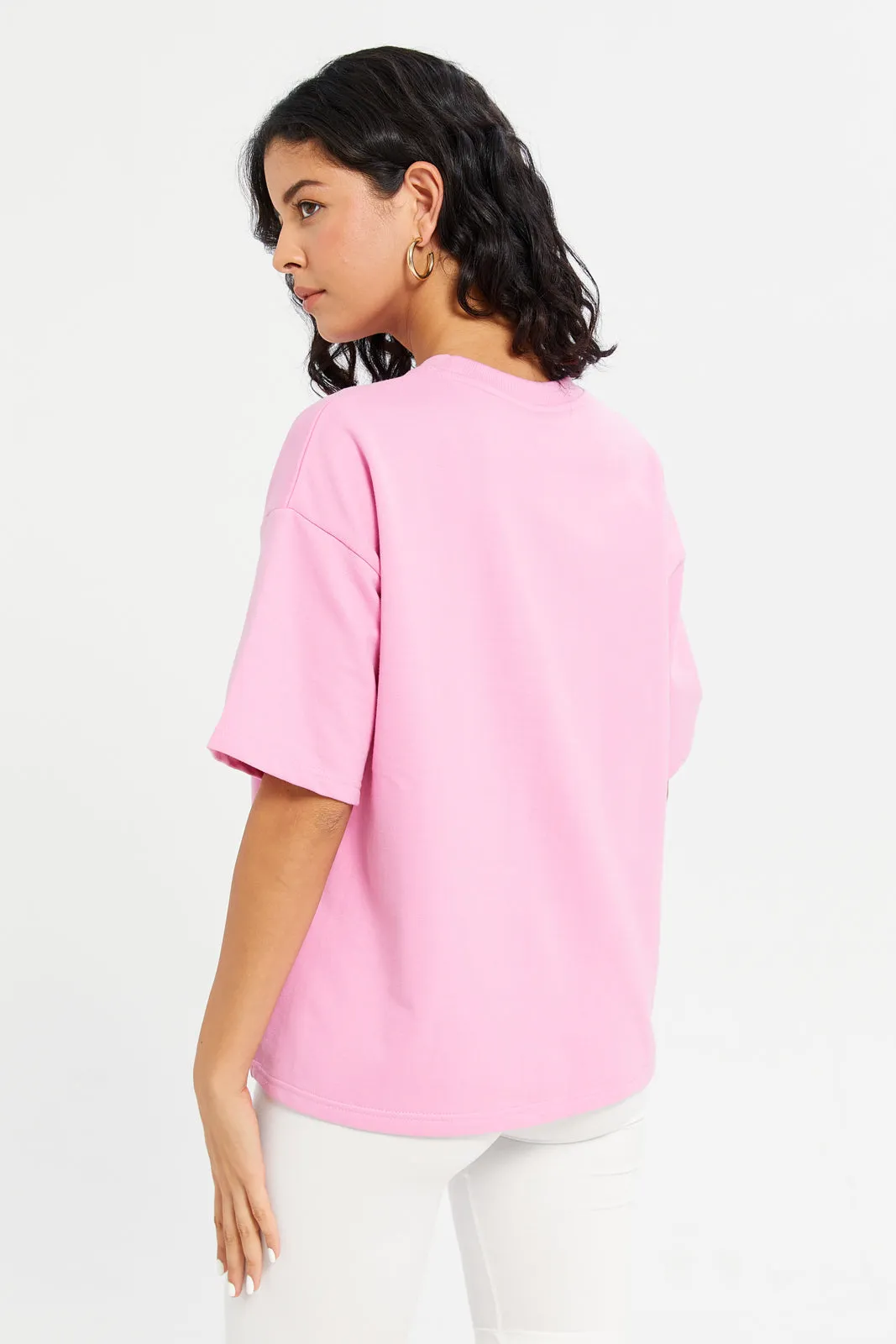 Woman Pink Printed Active Top sold by Redtag product image thumbnail 3